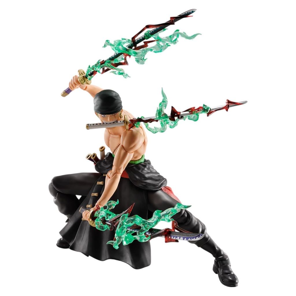 TAMASHII NATIONS One Piece - S.H.Figuarts Roronoa Zoro - King of Hell - Approximately 150mm PVC & ABS Painted Movable Fi