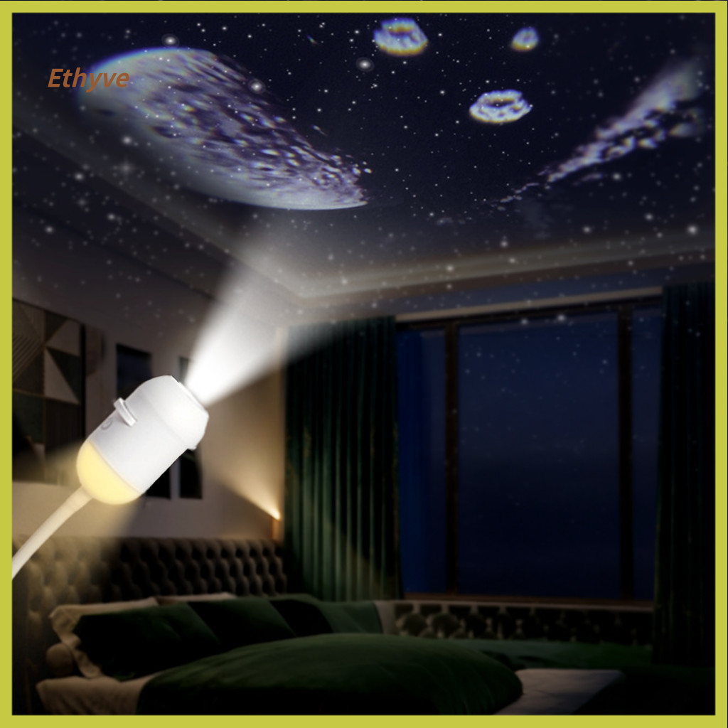 360 Degree Flexible Projector Lamp 2-in-1 Star Night Light with Usb Mini Led Starry Sky Ceiling Wall 360° Rotation Bedr