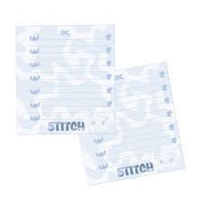 DAC - Refil de Folhas para Caderno Argolado Mini Cristal com 80 folhas Decoradas (90g) Stitch