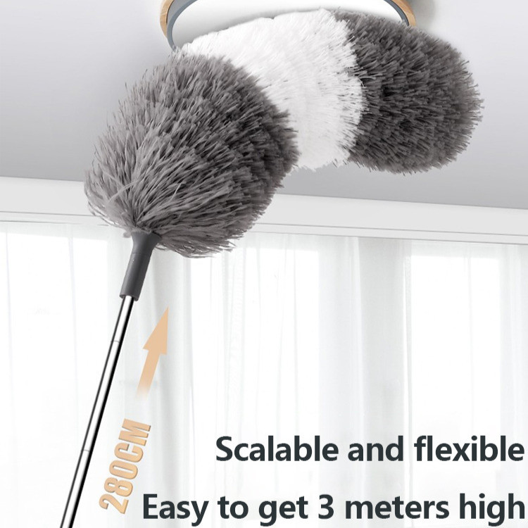 【Retrátil e Lavável】Extendable Fiber Dusting Wand/Pano de Poeira/Removedor de Poeira