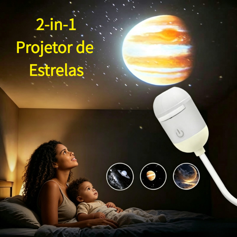 2-in-1 Starry Sky Galaxy Projector and Night Light, with 12 Slides—Ideal for Ambient Lamp, Bedroom Decor, and Christmas