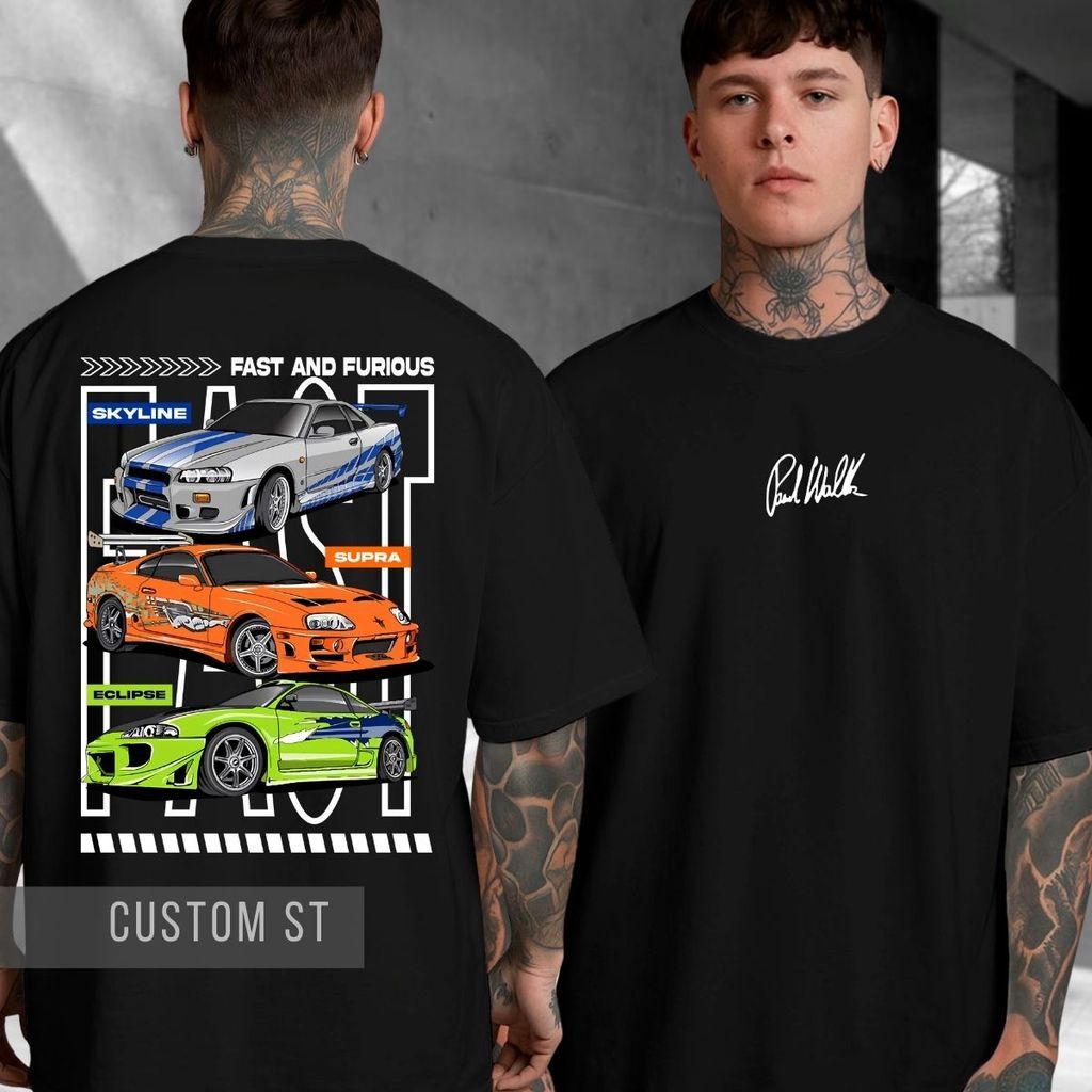 Camiseta Velozes E Furiosos Skyline Supra Brian Oconner Film Carro Esportivo Homenagem Drift Piloto Paul