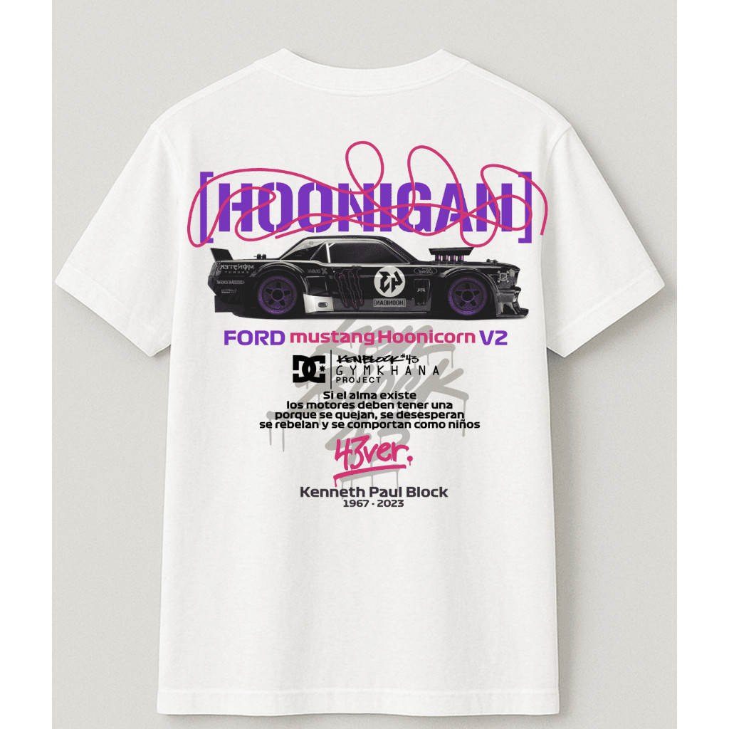 Camisa Camiseta Hoonigan Ken Block Hoonicorn V2 – Estilo Automobilismo Drift Racing 100% algodão car