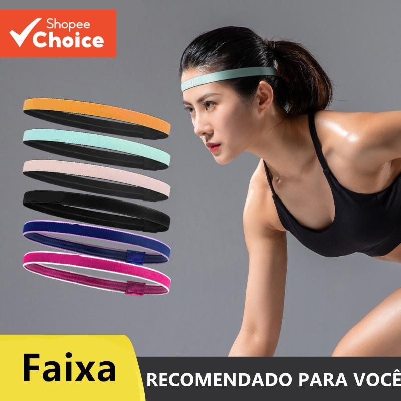 Novo 16Mm Antiderrapante Bandana Correndo Ginásio De Fitness Treino Yoga Esportes Colorido Hairband