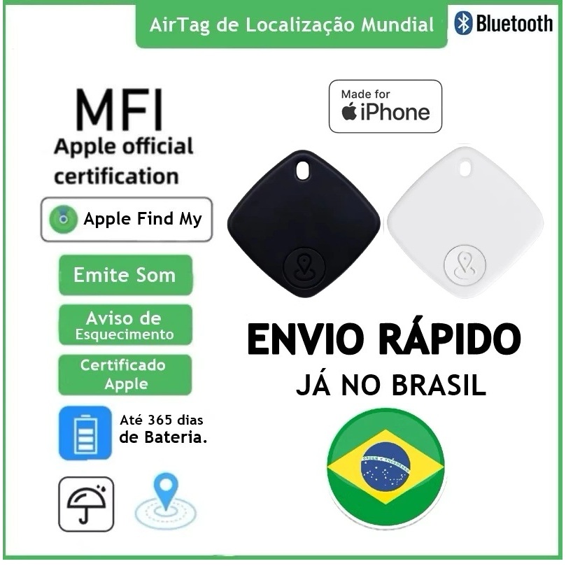 Rastreador GPS Global Smart Air Tag Compatível Iphone/ipad Localizador Pet Bag Carro Motocicleta Apple IOS
