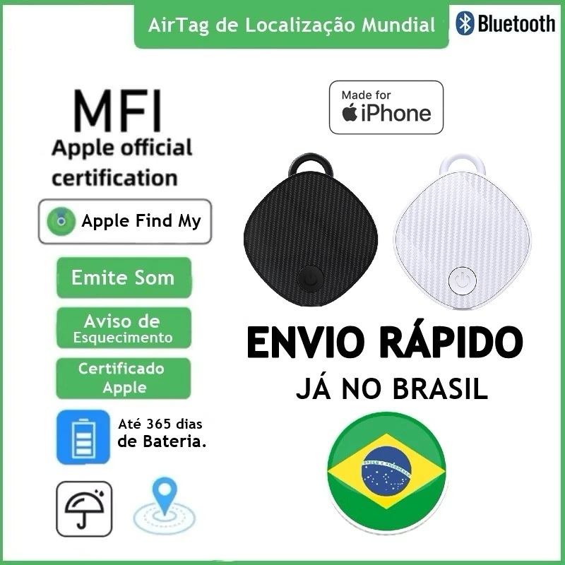 Rastreador Smart Air Tag para Iphone Localizador Mala Pet Carro Moto Apple IOS