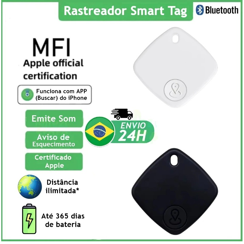 Rastreador GPS Smart Air Tag Compativel para Iphone Localizador Mala Pet Carro Moto Apple IOS