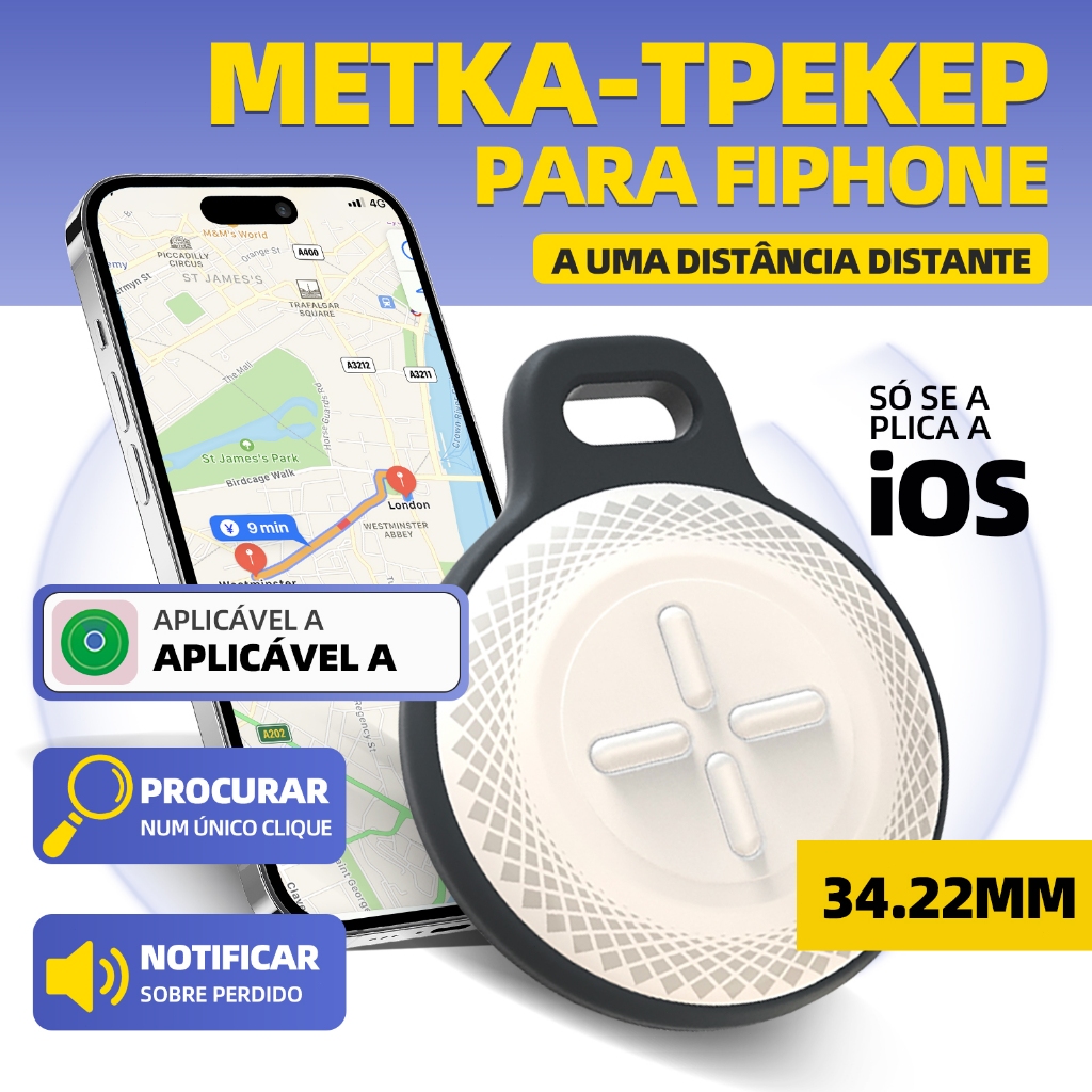 Rastreador Smart Air para Iphone Localizador Mala Pet Carro Moto Apple IOS