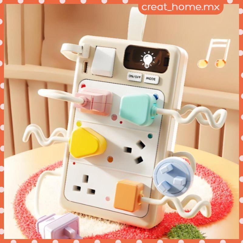 [Creat_home] Plug and Toy Habilidades Motoras Finas Power Strip Brinquedo De Aprendizagem Coordenação Mão-Olho Quadro De