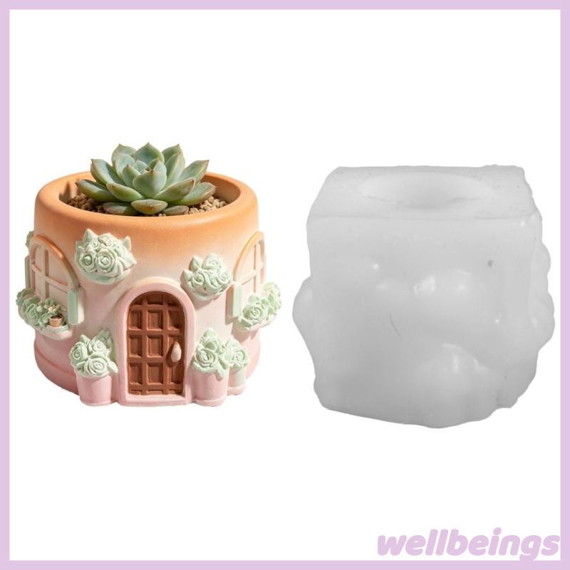 Ferramenta Fabricação Vaso Flores Silicone WELL Flower House Para Fundição Suporte Decorativo