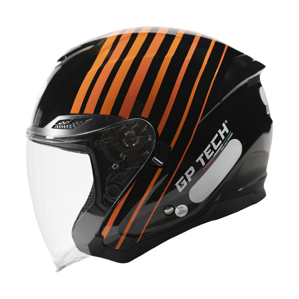 CAPACETE ABERTO GP TECH OF669 RANGE TRICOLOR C/ ÓCULOS INTERNO