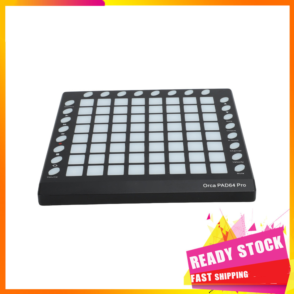 Gfgfgfgg Controlador de pad MIDI 64 pads retroiluminados RGB sensíveis à velocidade 24 botões de função USB de som de