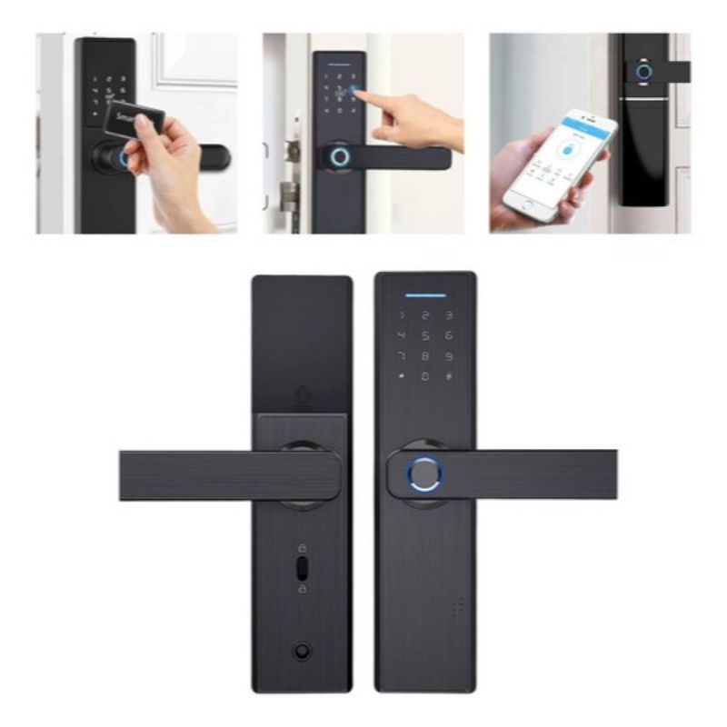 Fechadura Digital Inteligente com Impressão Digital e Teclado - Biometrica com Tag Wifi Moderna