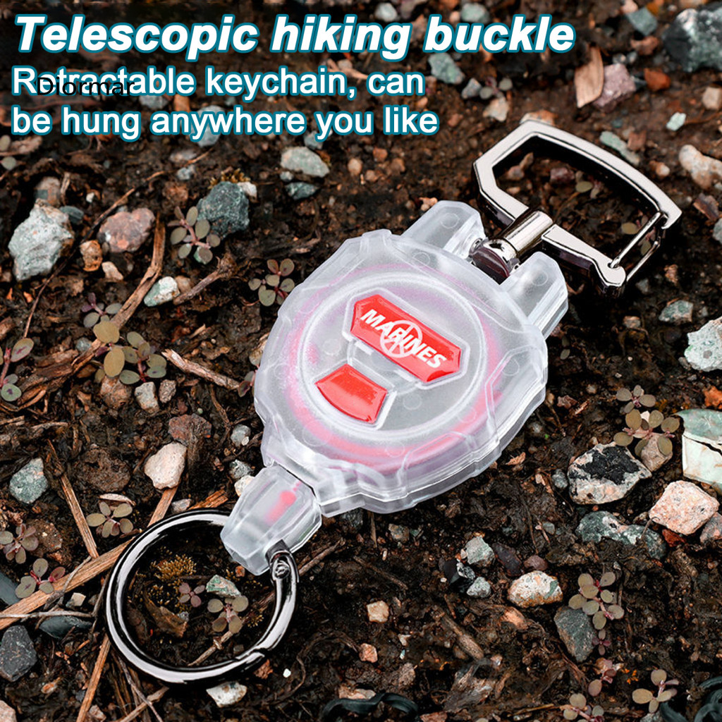 Heavy-duty Retractable Key Ring Outdoor Keychain Carabiner Badge Holder – Heavy Duty Id Card Reel Clip for Camping Cli