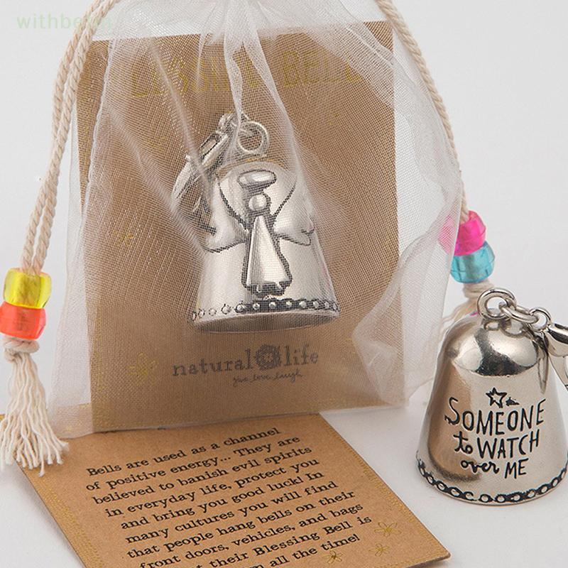< withbetin > Blessing Bell Friends Are Angels Ornament Watch Over Me Artesanato Para Portas Veículos E Bolsas Ou Chaves