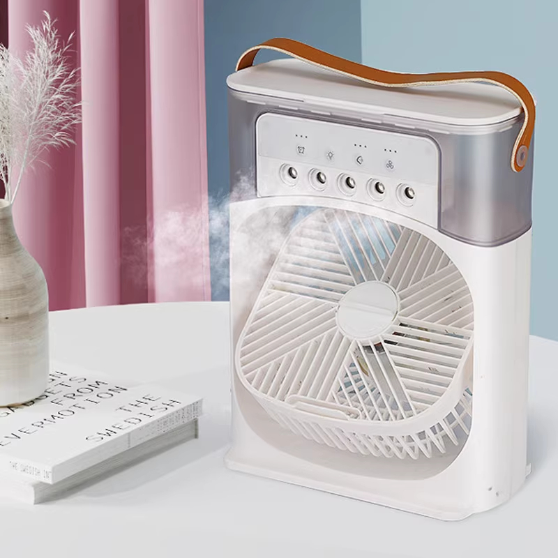 Mini ventilador de mesa/ventilador de mesa/umidificador/mini ventilador de umidificador/luzes coloridas
