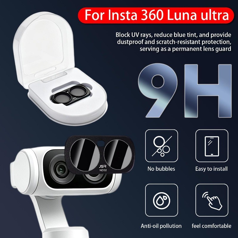 Filtro De Lente De Câmera-Kit De Vlog-Para Insta360 Luna Ultra-UV E CPL ND32-Resistente A Arranhões , À Prova De Poeira-
