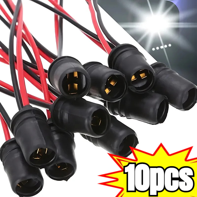 10Pcs T10 W5W 147 Base De Tomada De Lâmpada Para Carro/Adaptador De Extensão Do Fiação Acessórios/Suporte LED Barco De