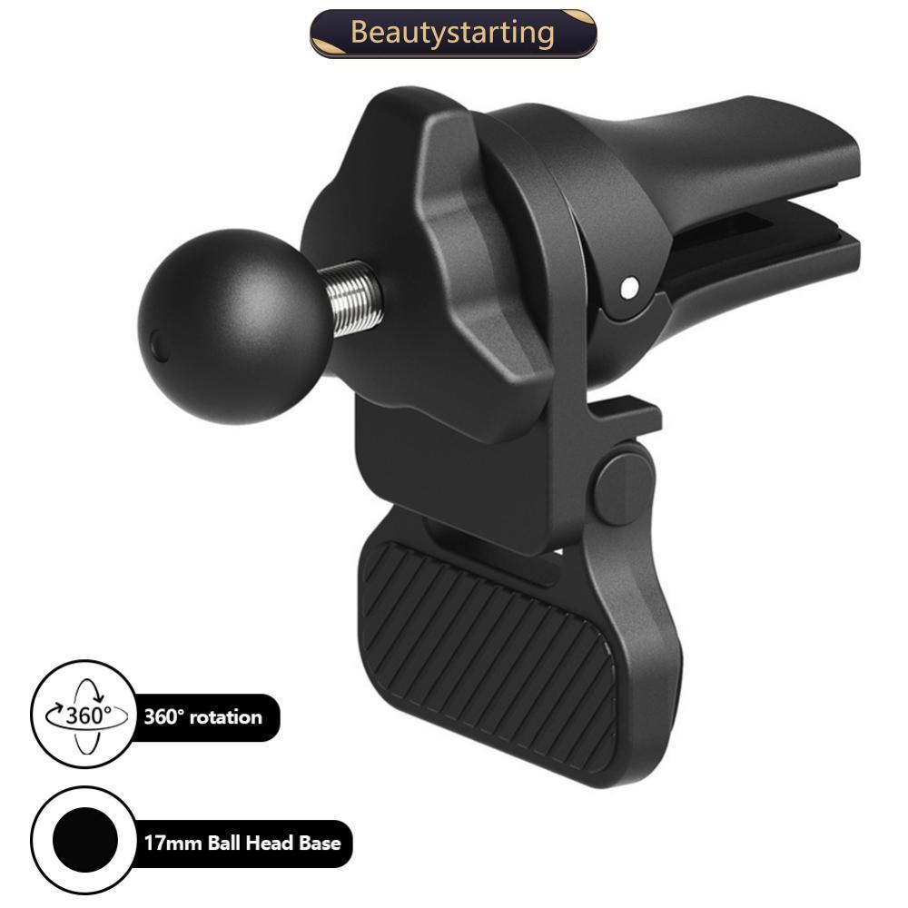 BEAUTYSTARTING Universal 17mm Ball Head Car Air Vent Phone Mount Suporte De Clipe Giratório 360 Para Suportes De Navegaç