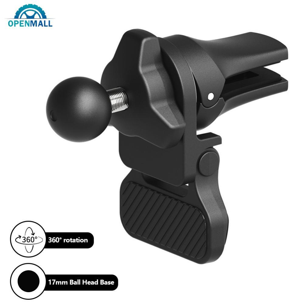 OPENMALL Universal 17mm Ball Head Car Air Vent Phone Mount Suporte De Clipe Giratório 360 Para Suportes De Navegação GPS