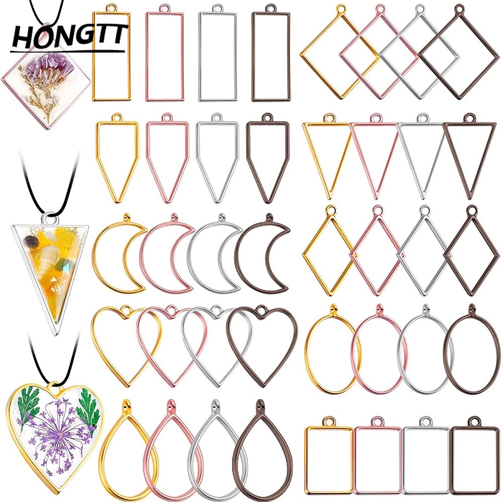 Bezels Abertos Para Resina , 10 Pcs De Pingente De Moldura De Fundição De Brincos , Colar , Pulseira , Artesanato DIY