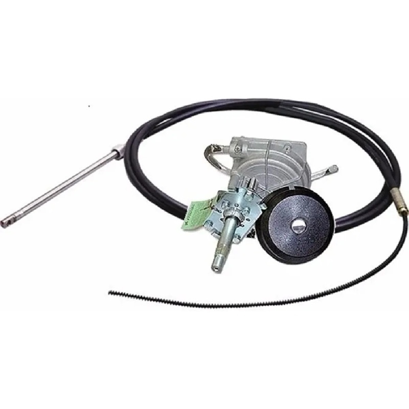 Kit De Direção 12 Pés Caixa Cabo E Bezel Lancha Barco