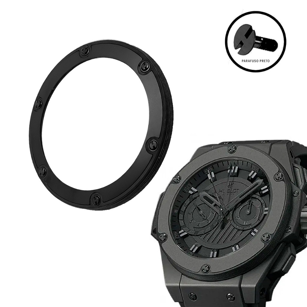 Bezel Relógio Hublot King Power Multicores parafusos