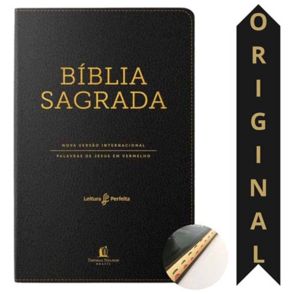 Bíblia Sagrada Luxo Preta NVI | Com Índice para Leitura Fácil e Organização Ideal