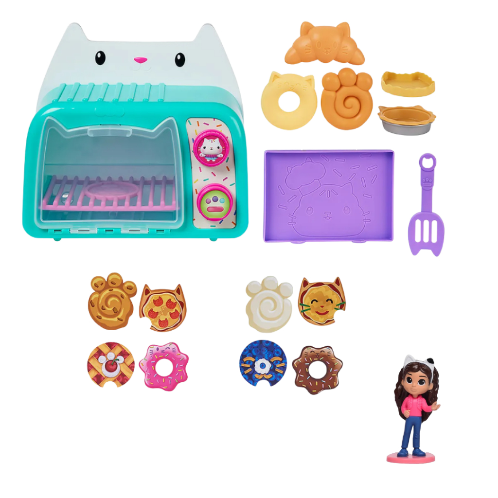 Kit Forninho Musical Gabby Dollhouse Com Luz Som e Boneca Gabby 7cm Sunny