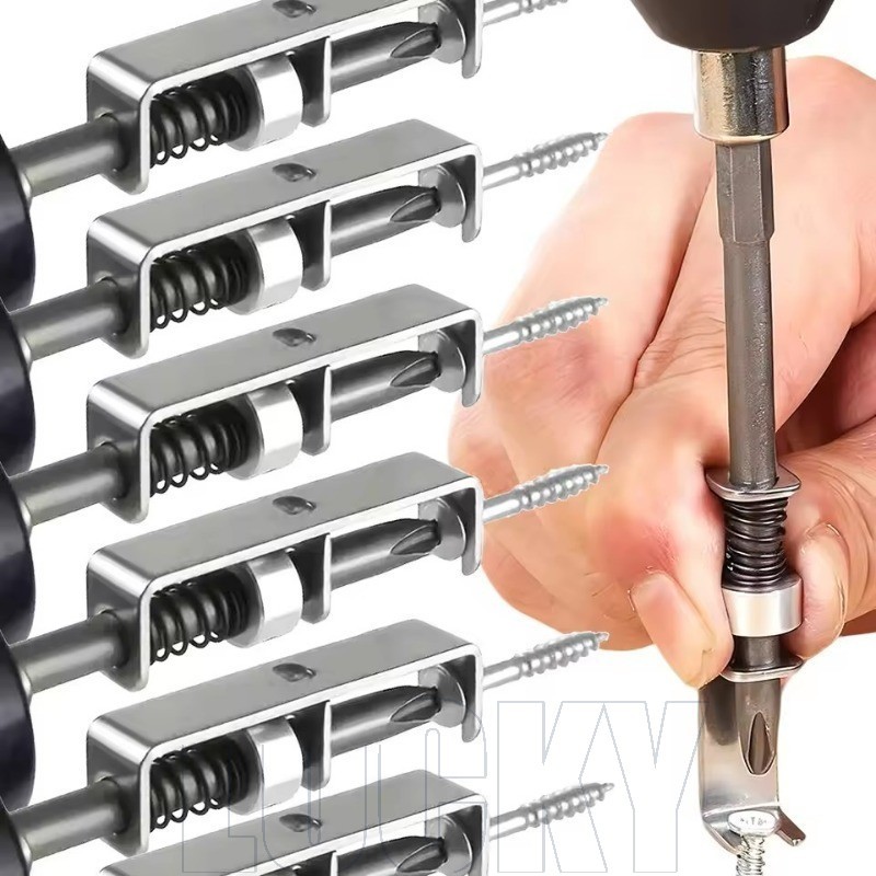 Suporte De Parafuso Com Mola De 1/2 Unidade-Ferramenta De Hardware Doméstico-Adaptador De Retenção De Bits-Liberação Ráp