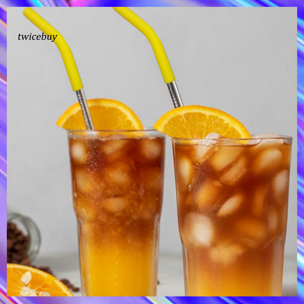 Reusable Metal Straw Silicone Tip Protective Cover 6pcs Flexible Tips Food Grade Covers for Hydraflow Stainless Steel St