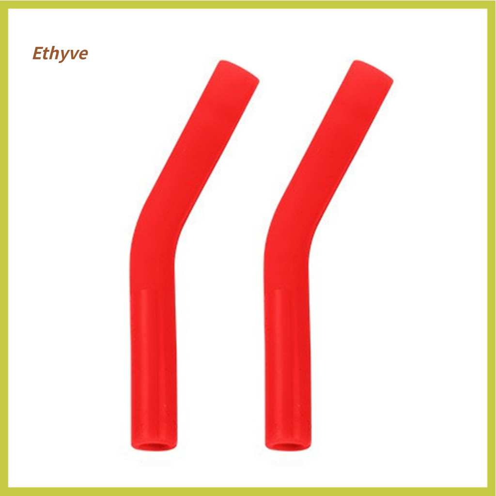 Reusable Drinking Straws Protective Rubber Cover 2pcs Silicone Straw Tips Covers for Metal Food-grade Flexible Bpa-free