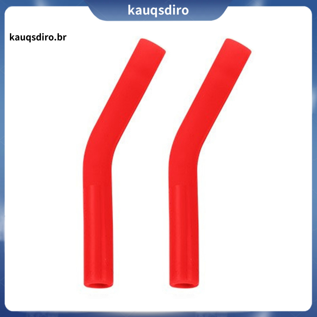 Food-grade Silicone Straws Flexible Metal 2pcs Straw Tips Covers for Reusable Bpa-free Temperature Resistant for Safe