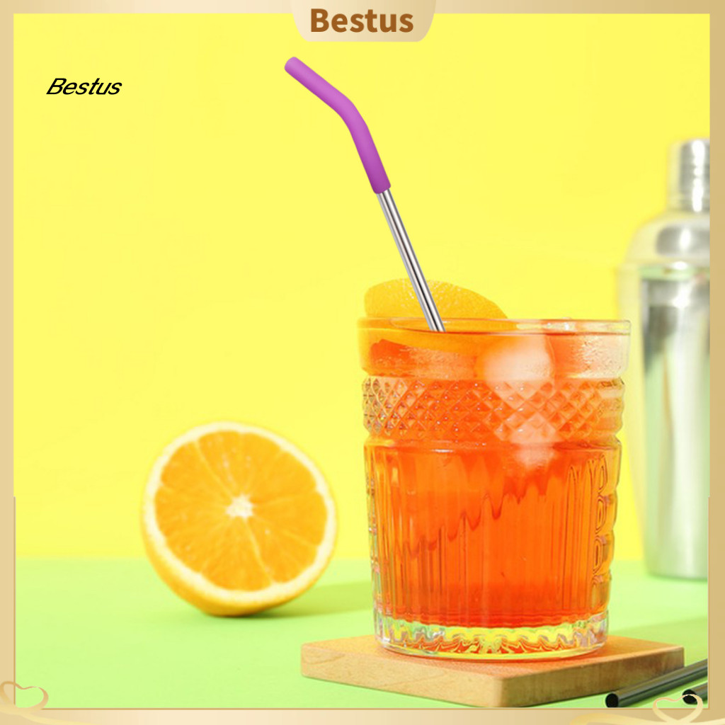 Silicone Sleeve for Metal Straws Flexible Straw Cover 6pcs Tips Reusable Food Grade Replacement Covers for Hydraflow Sta