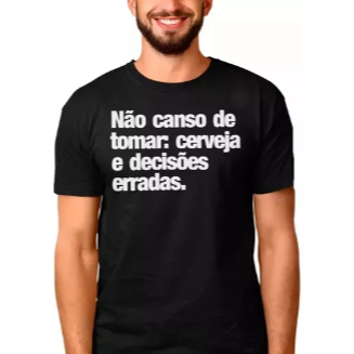 Camiseta Masculina Frases Carnaval Não Canso De Tomar Cerveja 100% Algodão
