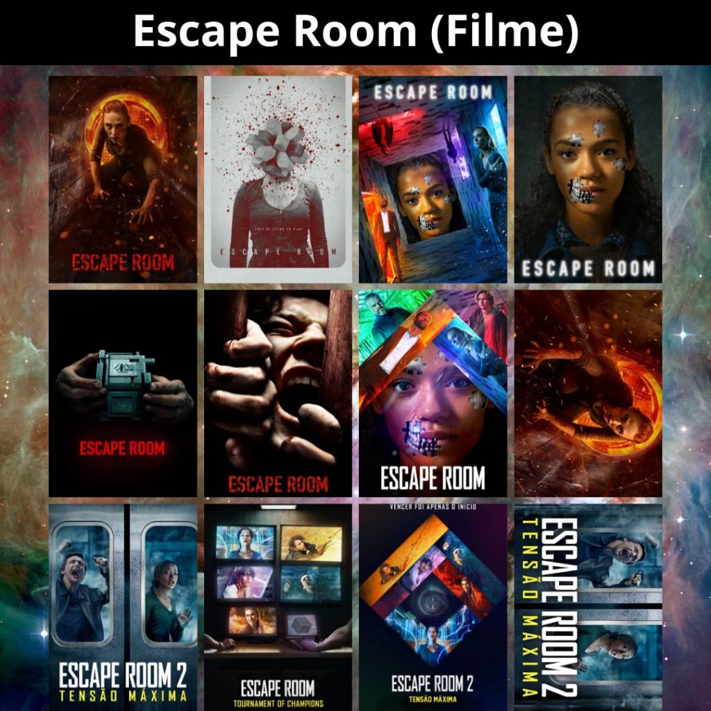 Placa Decorativa MDF (14x20cm ou 20x28cm) Escape Room (Filme) - Quadro Parede & Decoração