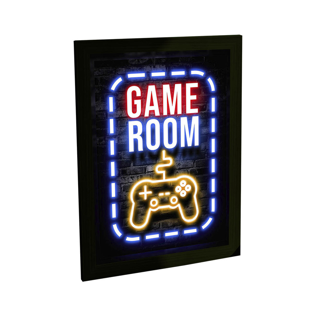 Quadro Decorativo Gamer Game Room Jogos Videogame Decoração