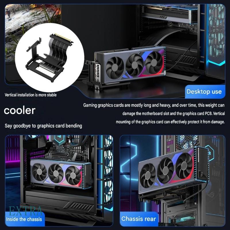 EXT PCIE 5 0 Gaming PC GPU Suporte Montagem Para Trabalho Layout Exibição Placa Vertical