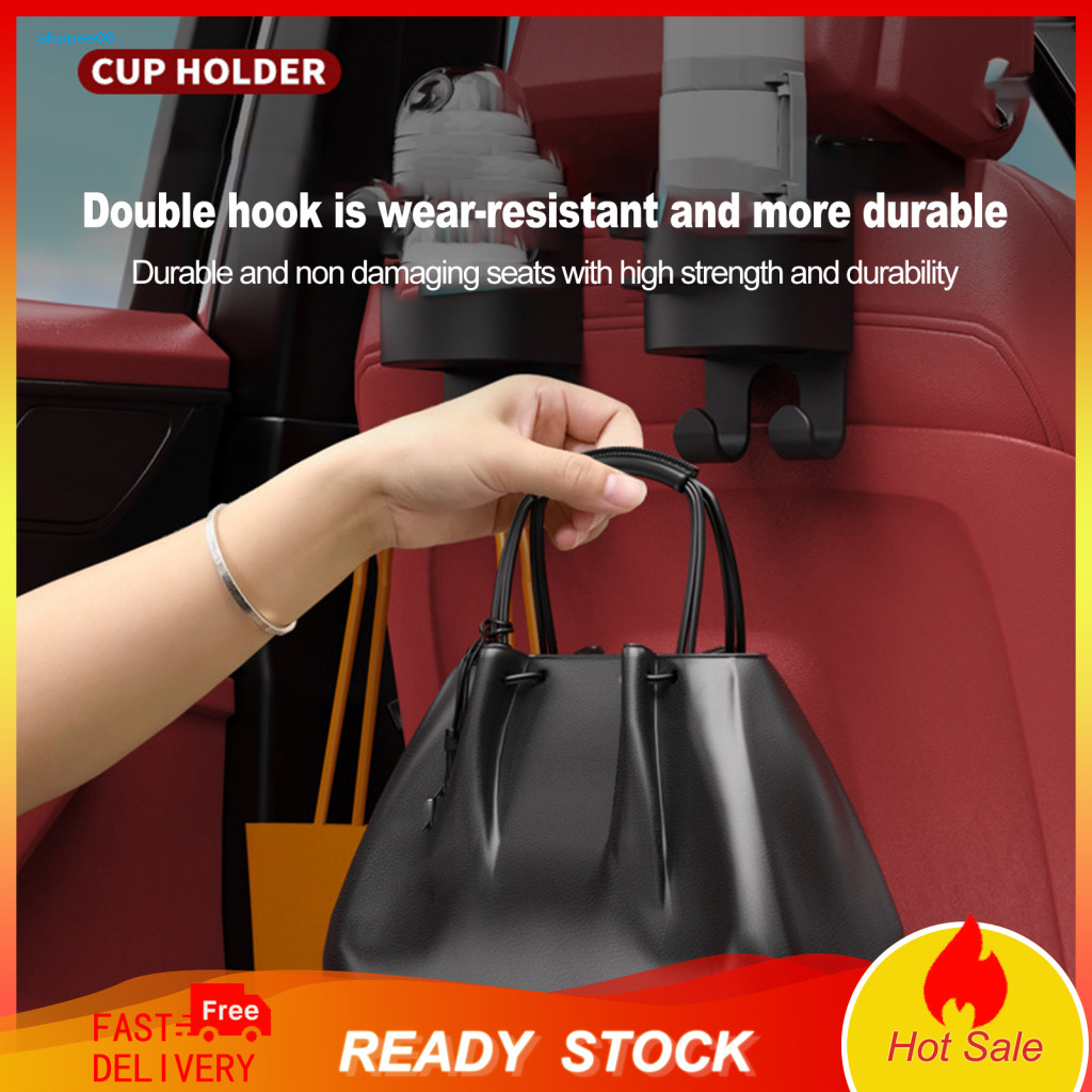Easy to Install Car Headrest Hook 2pcs Hooks Strong Load Bearing Multi-functional Phone Holder Auto Seat Back Hanger Org