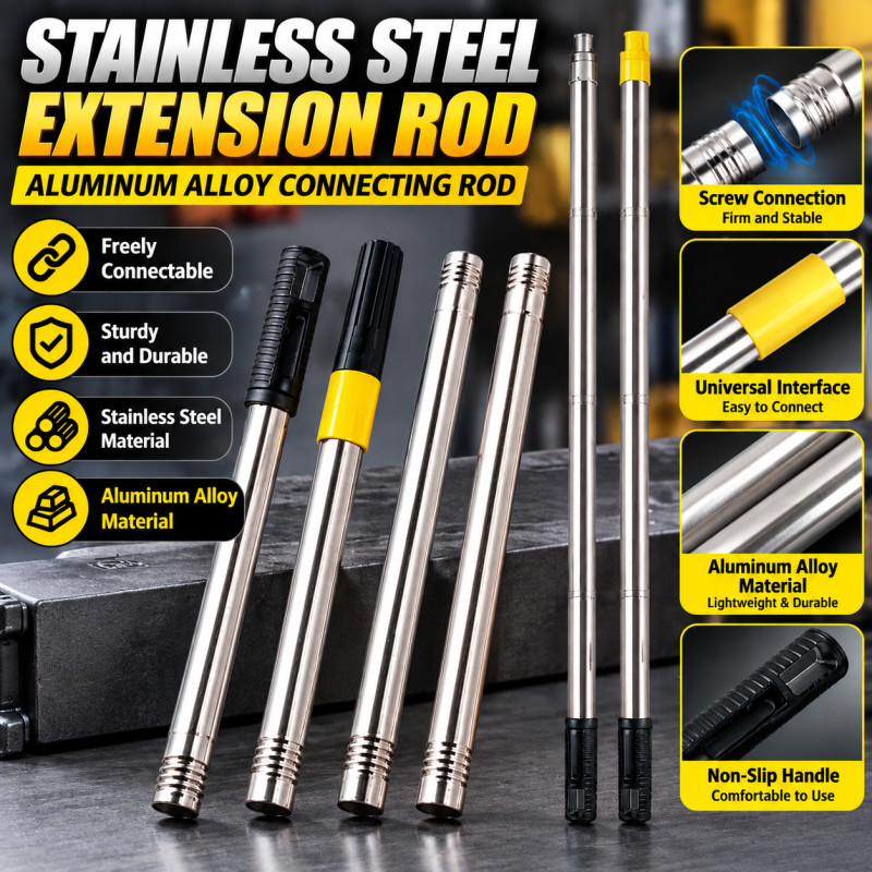 Connectable Extension Rod Stainless Steel Aluminum for Garden Cleaning Tool