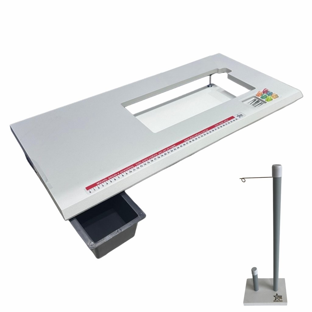 Tampo Mesa Móvel Para Máquina de Costura Doméstica Singer Heavyduty HD 6605/6705/6805