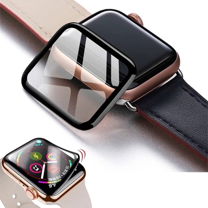 Pelicula De Gel e 3d Borda Preta Para Apple Watch S11 46mm Ultra 2 49mm Smartwatch 38mm 40mm 41mm 42mm 44mm 45mm