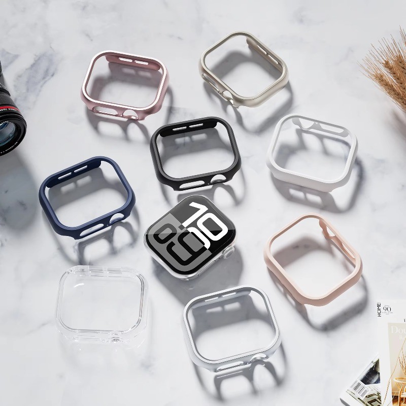 Capa Protetora Semi-Rígida Para PC Apple watch S12 S11 S10 Caso Sem Protetor De Tela Series 12 11 10 46mm 42mm Smart Hol