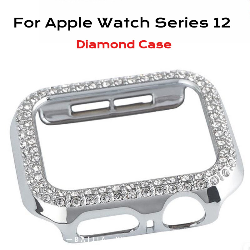 Bling PC Hollow Diamond Case Capa Para Apple Watch S12 S11 S10 Smart Protetora De Cristal Series 12 11 10 46mm 42mm Tela