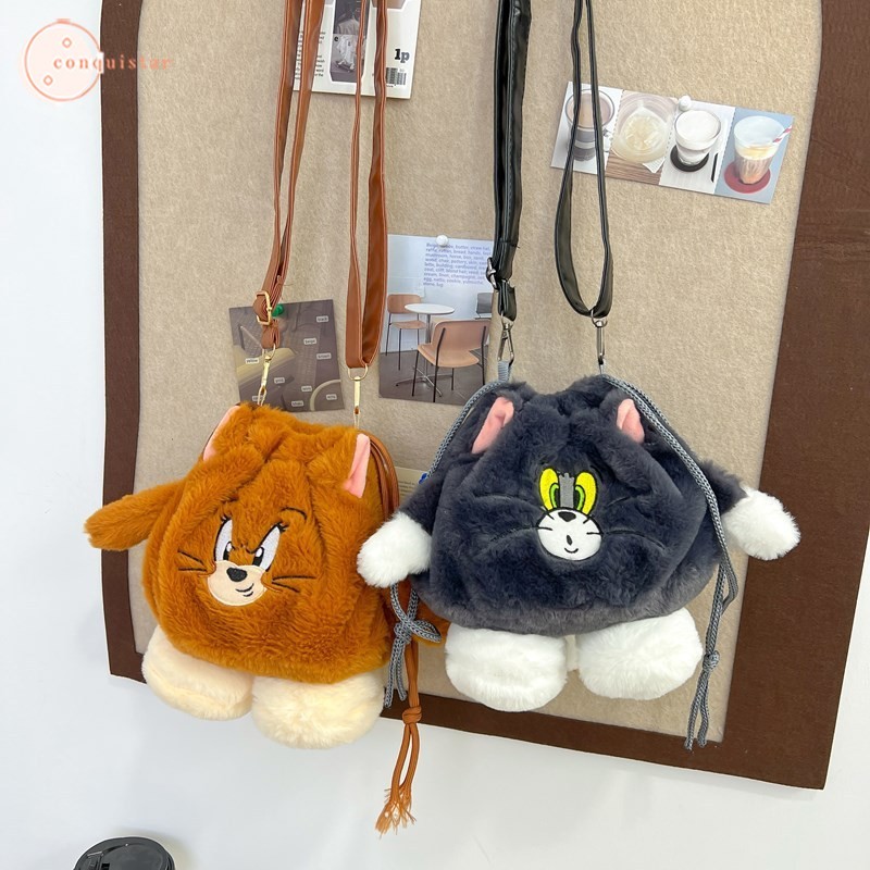 Bolsa De Ombro Tom Jerry Cartoon Cat Mouse-Presente De Design Portátil De Grande Capacidade
