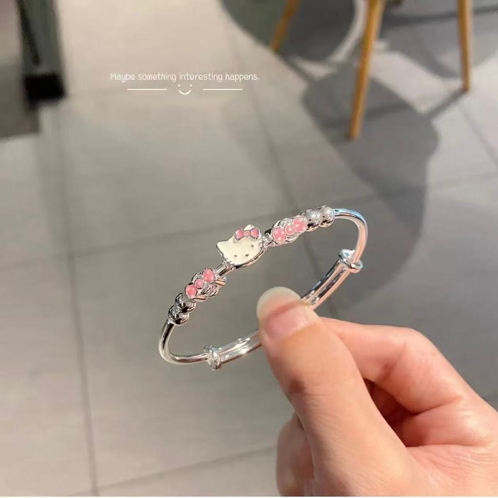 Kitty Kitty Cat Cute Cartoon Pulseira Simples All-Match Doce Requintado Temperamento Nicho Design Acessórios de mão de a