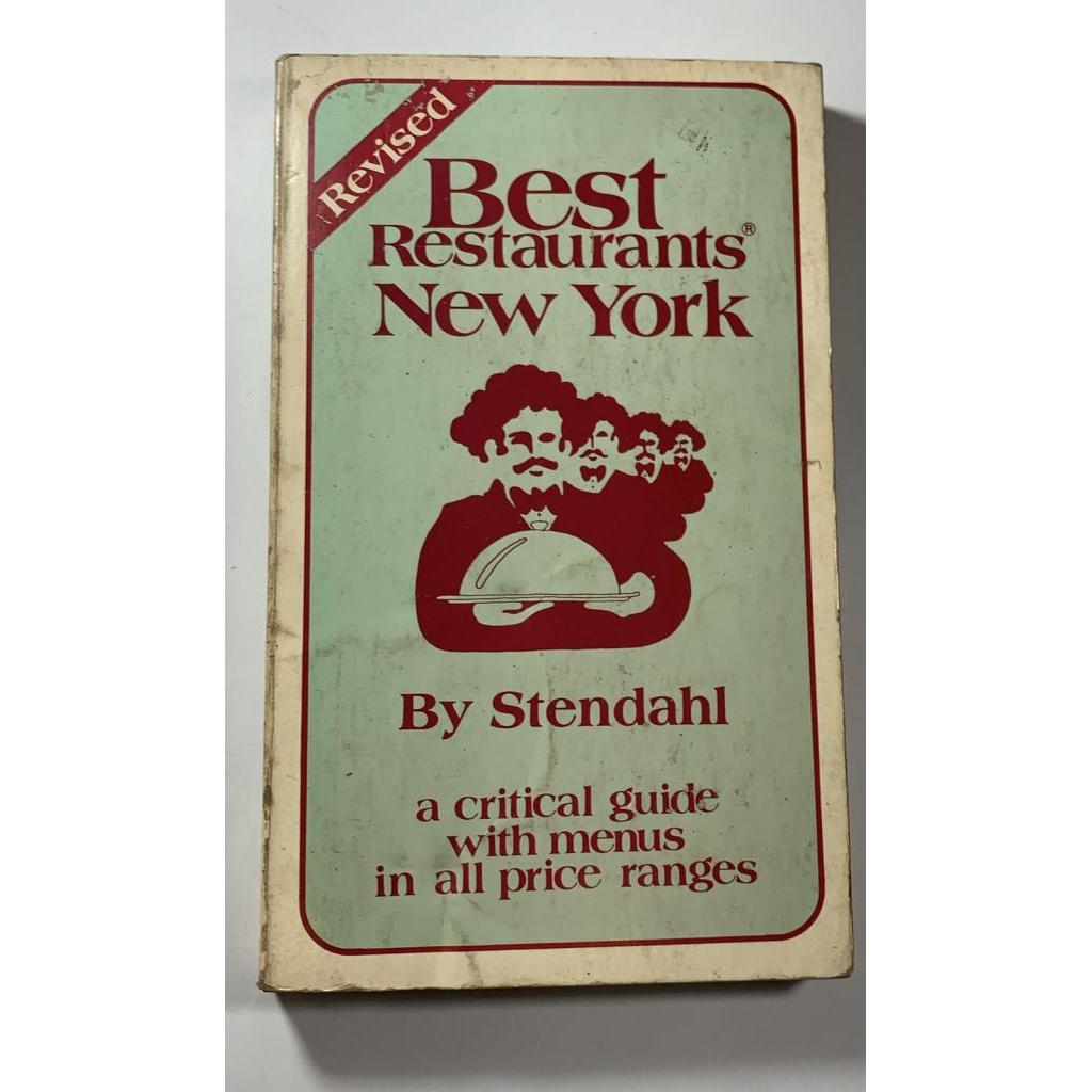Best Restaurants New York Revised by Stendahl a critical guide with menus ano 1980
