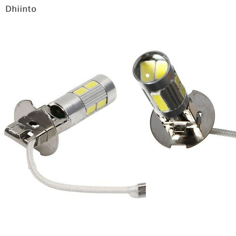 dhiinto.br 2PCS H1 H3 LED Car Bulbs 6000K White High Power 10-SMD 5630 Fog Light Driving DRL Auto Lamp BR