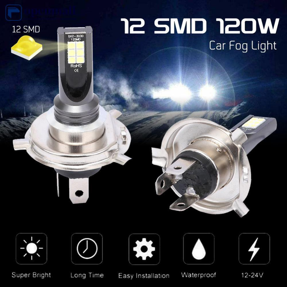 OPENMALL 2Pcs H4 H7 9005 9006 H1 H3 12LED-3030SMD Canbus Lâmpada Led Car Luz Da De Condução De Nevoeiro 12 V 6000K H4W5