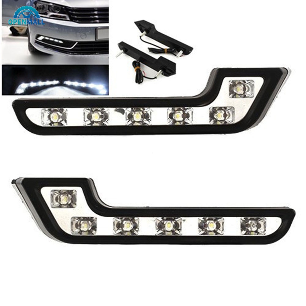 OM 2Pcs 6LED Super White Car Driving Lamp Fog 12V DRL Luz Brilhante Diurna